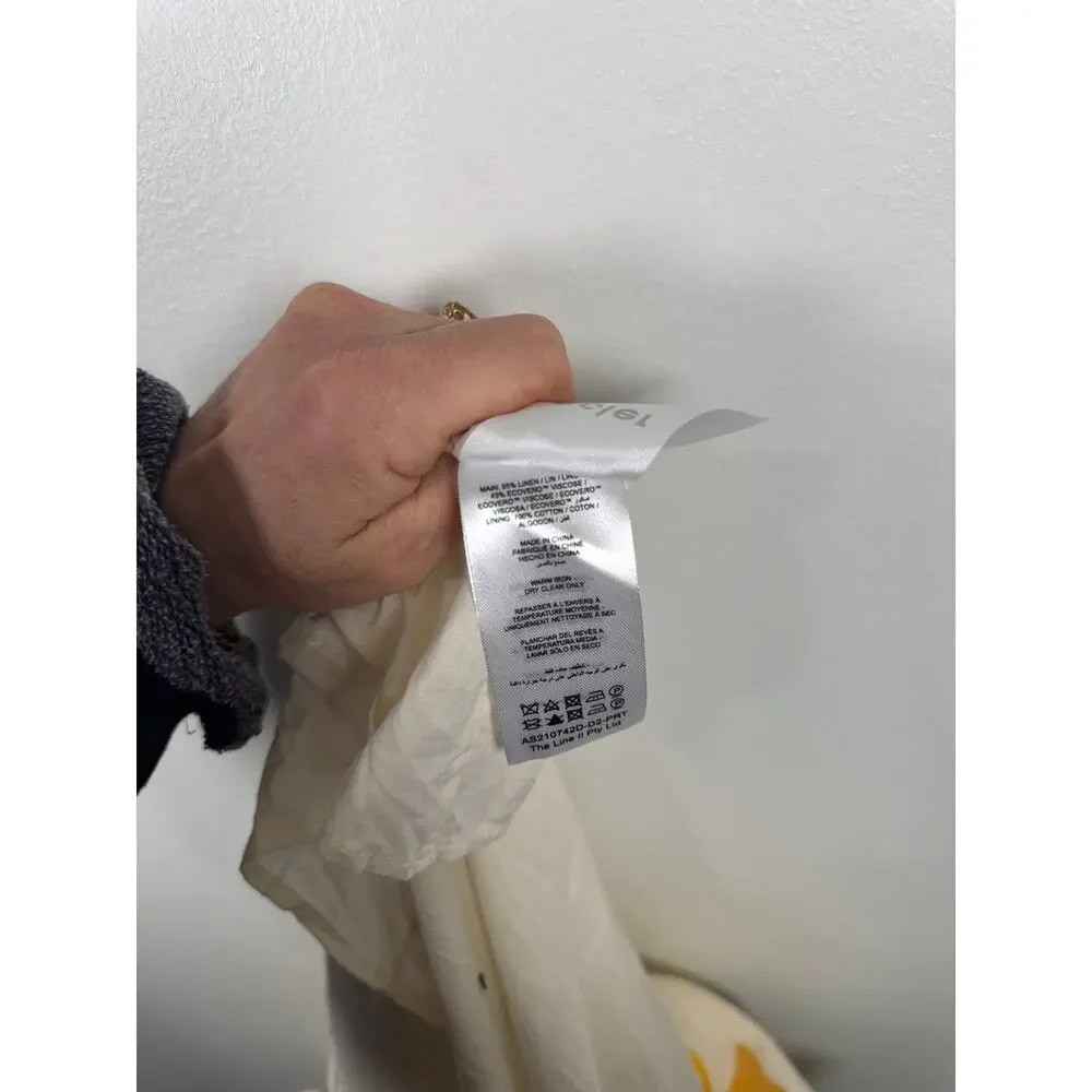 Acler Tate Square-Neck Floral Linen Midi Dress, Size 10 - Picture 5 of 8